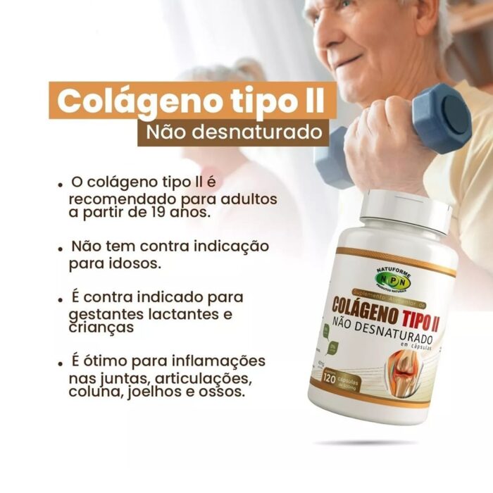 Colágeno Tipo 2 Não Desnaturado 40mg 120 Cápsulas - Image 6