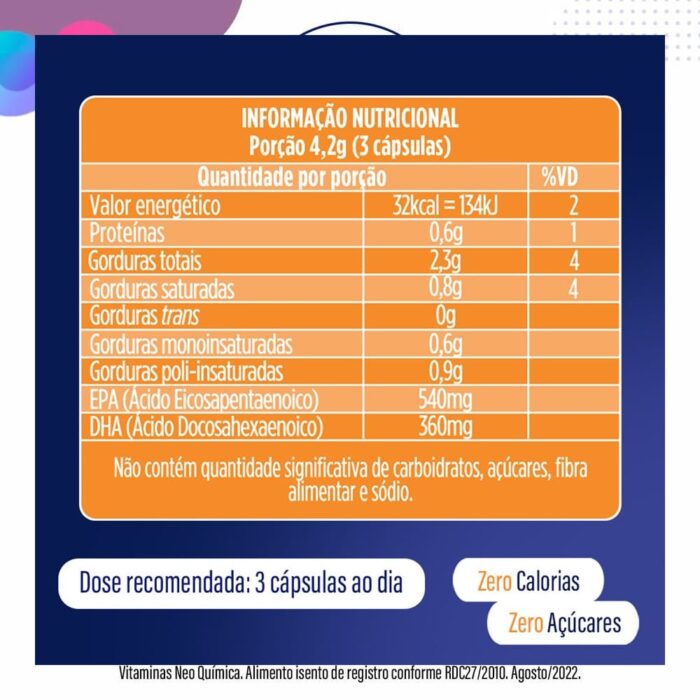 Kit 3 Óleo de Peixe Ômega 3 1000mg C/ 60 Capsulas Gelatinosas Neo Química - Image 3