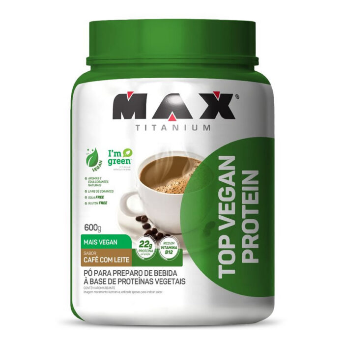 Top Vegan Protein 600Gg - Max Titanium Café com Leite