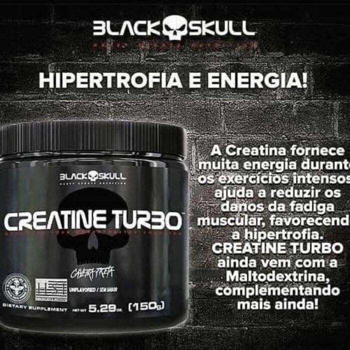 Creatine Turbo Monohidratada Black Skull 150g - Image 3