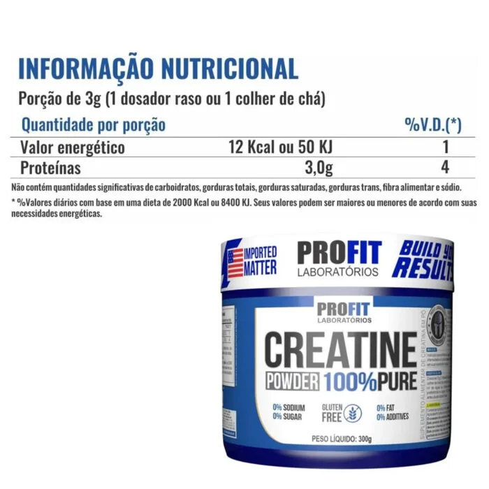 Creatine Pure 300g MP Importada - Profit Creatine pure - Image 3