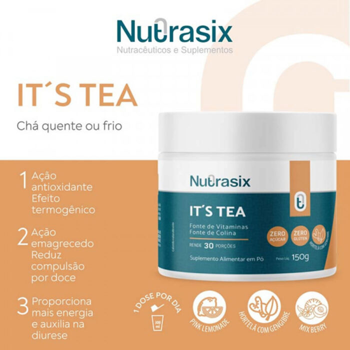 Chá Termogênico It's Tea Nutrasix 150g Gengibre e Hortelã - Image 3