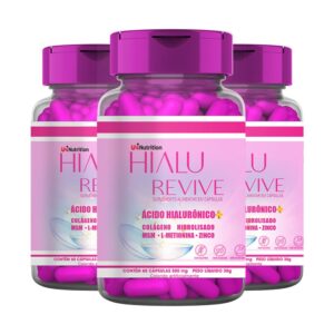 Hialu Revive Premium Ácido Hialurônico + Colágeno + MSM Uni Nutrition 60 Caps - Imagem 4
