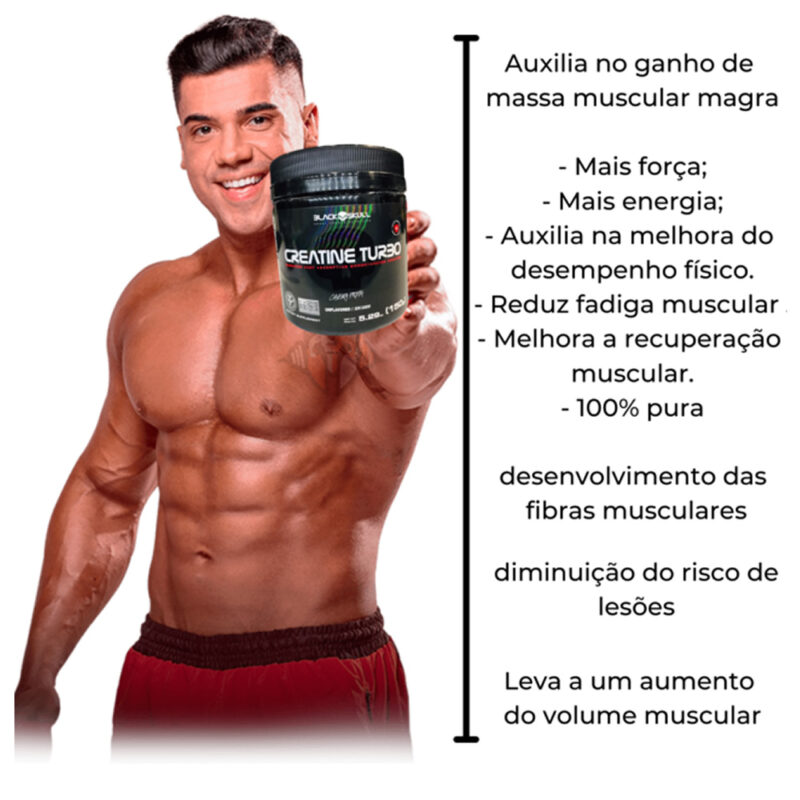 Creatine Turbo Monohidratada Black Skull 150g - Imagem 2