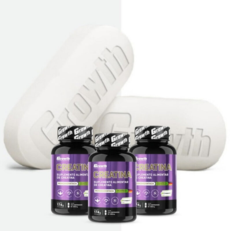 Creatina Creapure 120 comprimidos 174gr Growth Supplements - Imagem 3