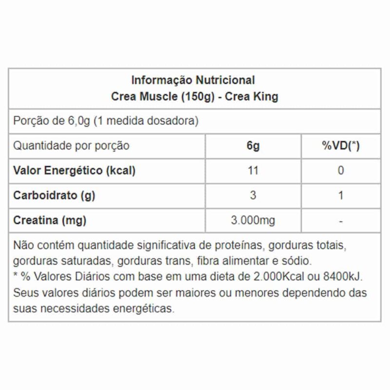Creatina Crea Muscle Crea King150gr - Imagem 2