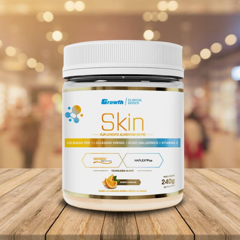 Growth Skin Colágeno Tipo 1 + Colágeno Verisol + Ácido Hialurônico + Vitamina C 345gr - Imagem 2