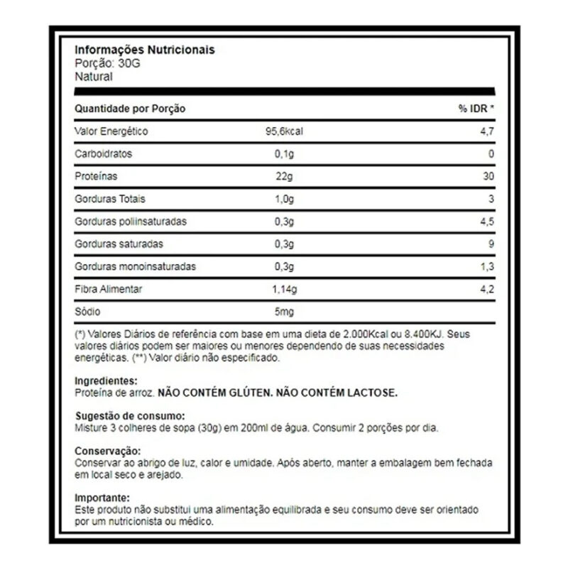 Rice Protein (1KG) Sabor Chocolate Growth Supplements - Imagem 3
