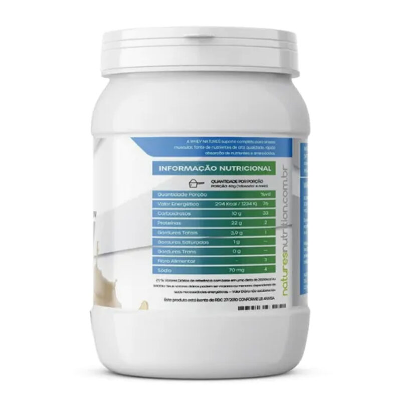 Whey Concentrado Zero Açucar Natures Nutrition 900gr - Imagem 4