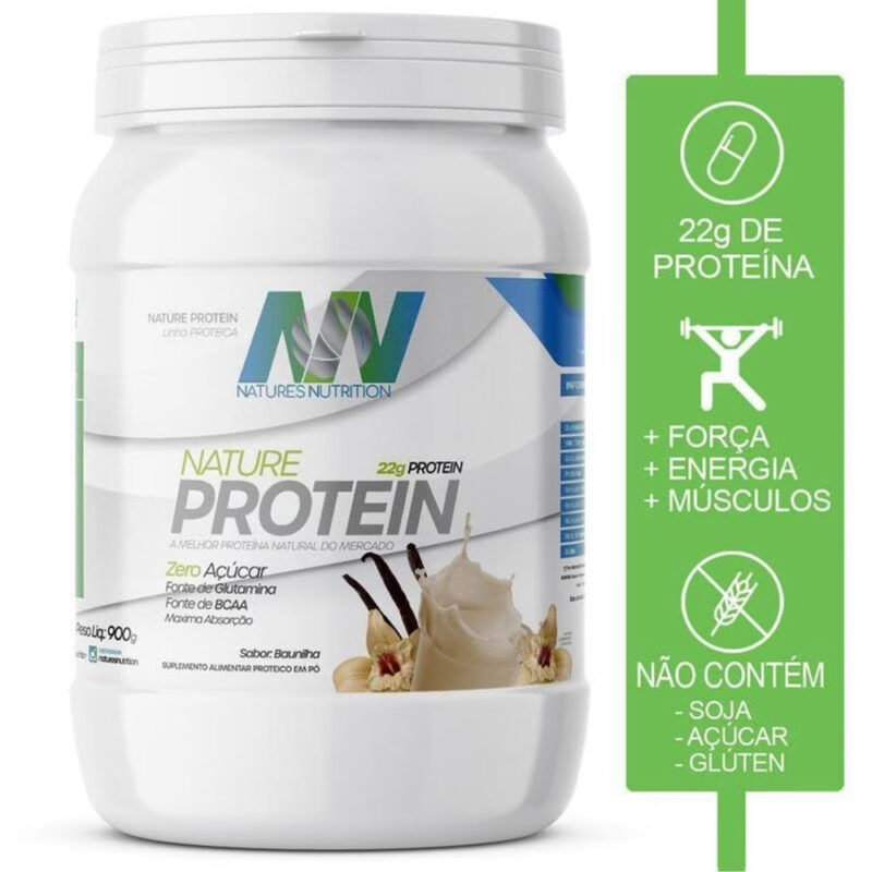 Whey Concentrado Zero Açucar Natures Nutrition 900gr - Imagem 3