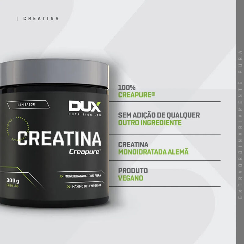Creatina (100% CREAPURE®) Dux nutrition Labs Pote 300G - Imagem 3