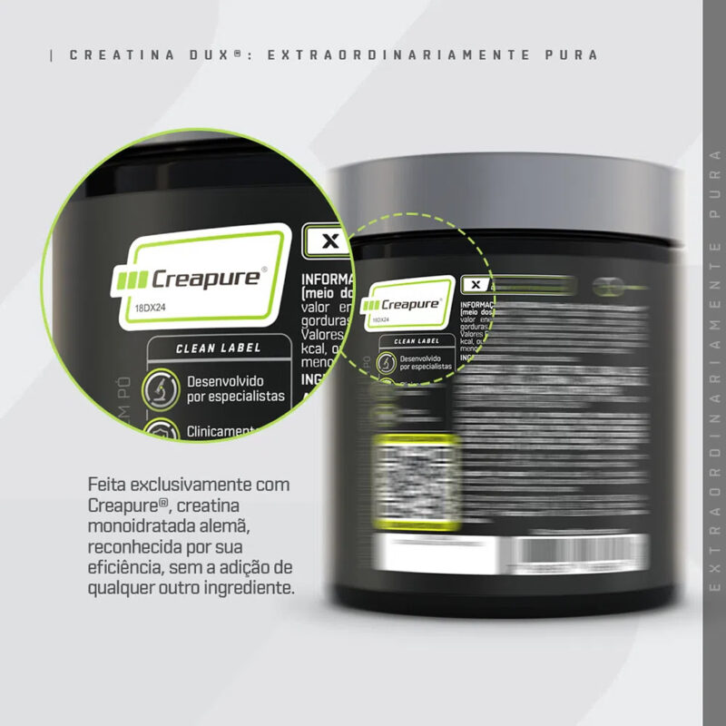 Creatina (100% CREAPURE®) Dux nutrition Labs Pote 300G - Imagem 2