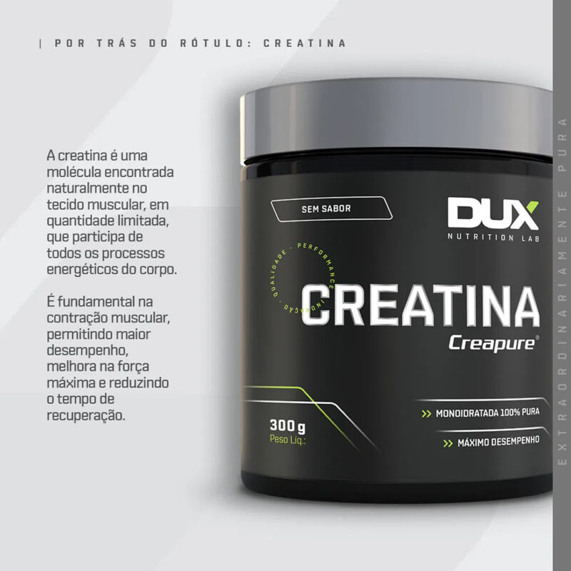 Creatina (100% CREAPURE®) Dux nutrition Labs Pote 300G - Imagem 5