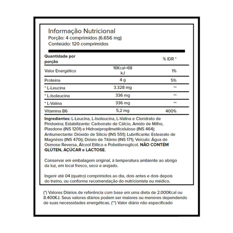 BCAA 10:1:1 - 120 Comprimidos - Growth Supplements - Imagem 3