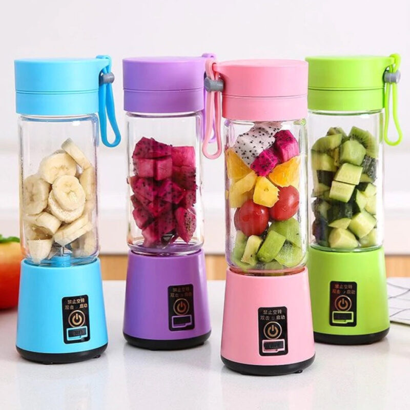 Mixer Juice Garrafa Portátil USB Recarregável – 6 Lâminas