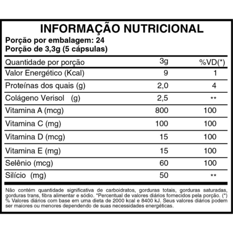 Kit 3 unidades Colágeno Prime Verisol com Vitaminas e Silício 120 Cápsulas Fitoprime - Imagem 2