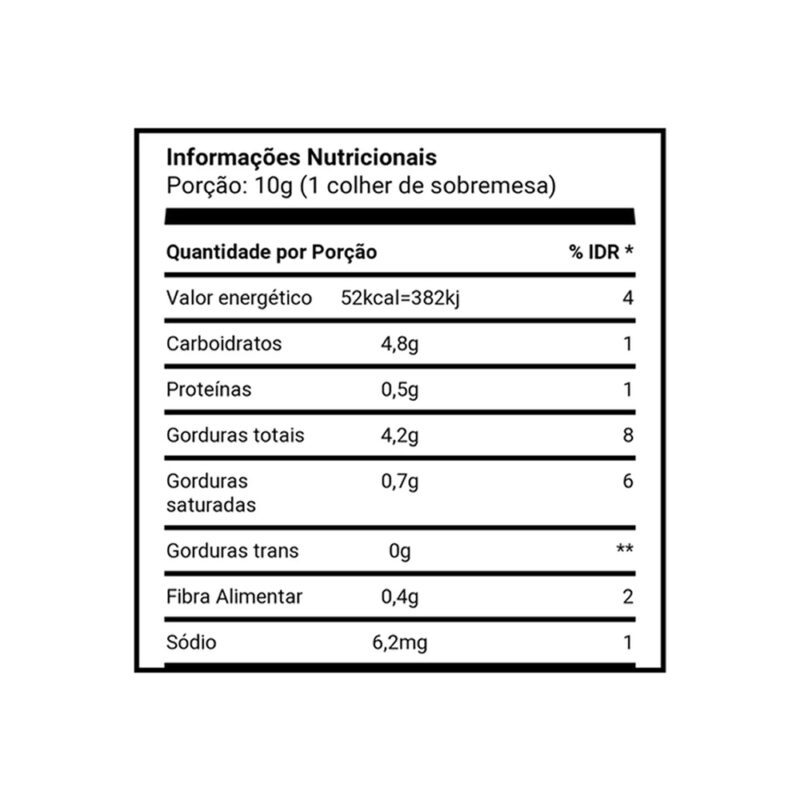 Creme De Avelã Fit 500gr Sem Adição De Açúcar - Imagem 2