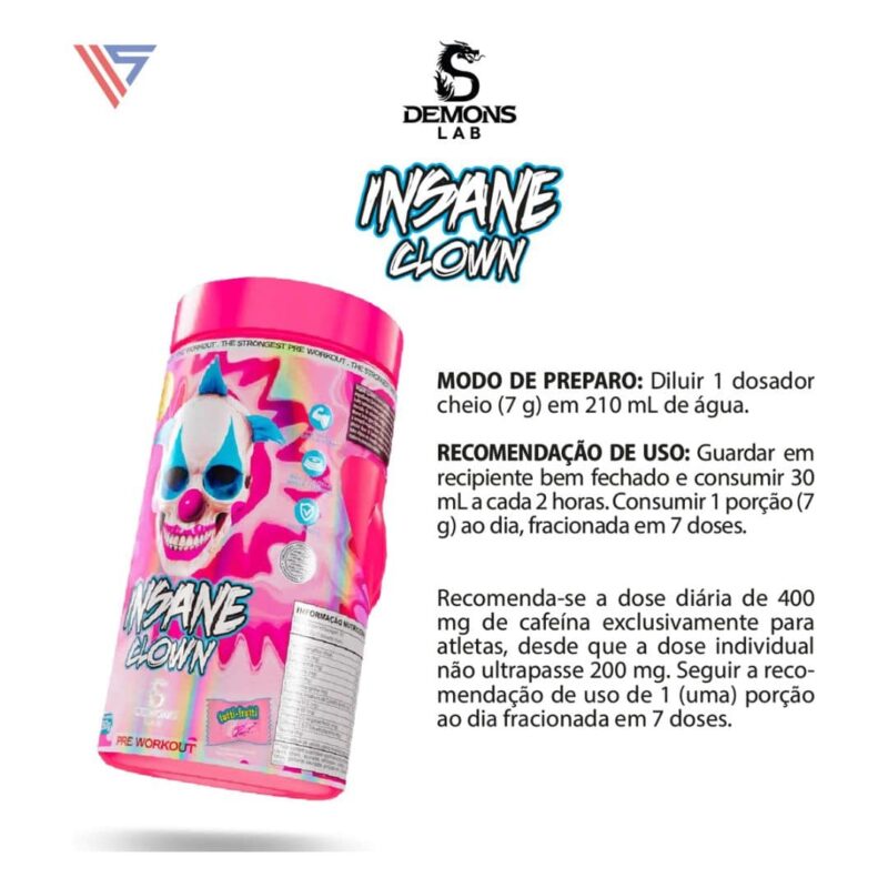 Pré-treino Insane Clown 350g Demons Lab - Imagem 5
