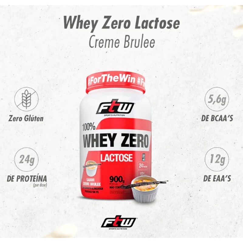 Whey 100% Zero Lactose FTW 900gr - Imagem 6